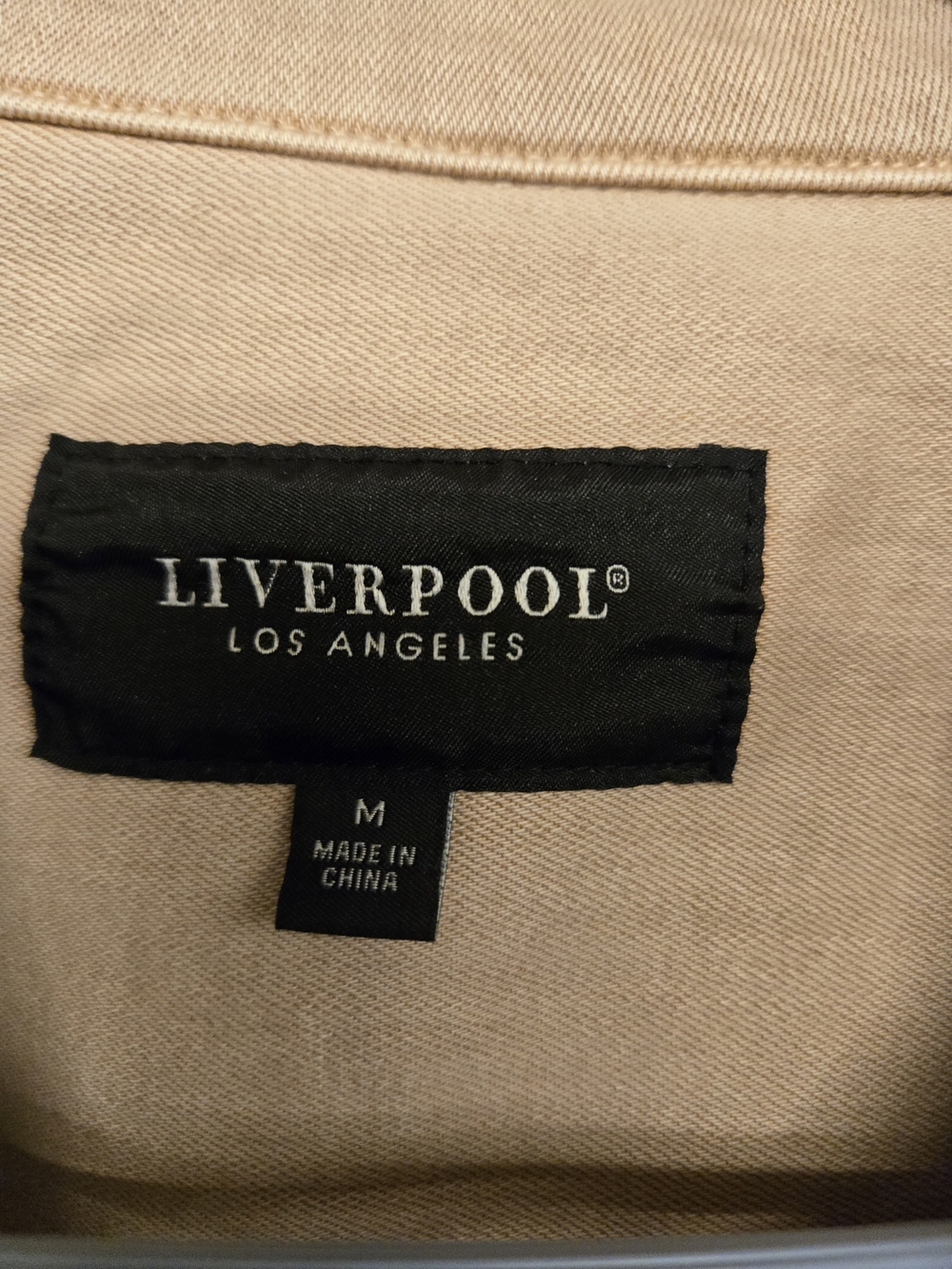 Liverpool Tan Denim Jacket for Women - Picture 7 of 7